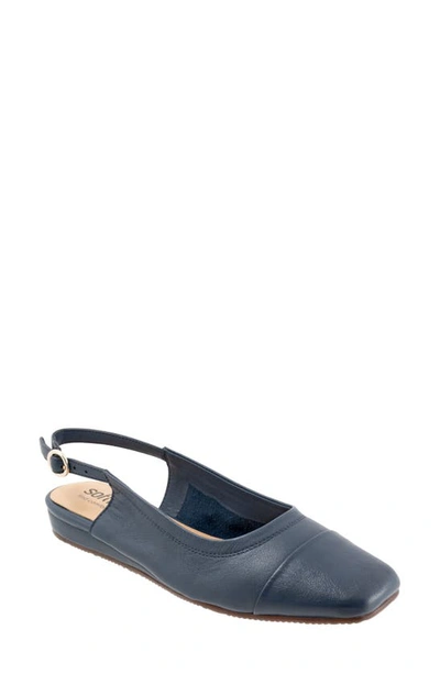 Softwalk Vittoria Slingback Flat In Navy