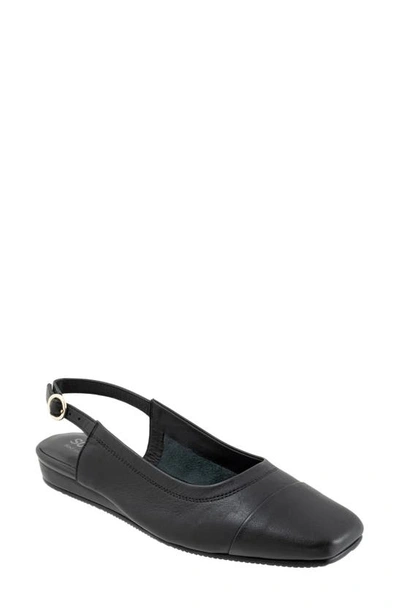 Softwalk Vittoria Slingback Flat In Black