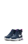 Nike Kids' Air Max Goaterra 2.0 Sneaker In Navy/ Platinum/ Purple/ Silver