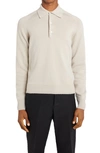 Tom Ford Seamless Cashmere Polo Sweater In Ivory