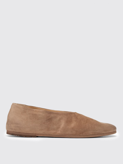 Marsèll Marsell 'coltellaccio' Suede Ballerina Flats In Beige