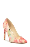 Nine West Women's Tatiana Stiletto Pointy Toe Dress Pumps In Watercolor Multi - Textile