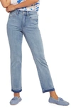 Nydj Marilyn High Waist Release Hem Ankle Straight Leg Jeans In Blue