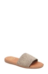 Andre Assous Paloma Woven Slide Sandal In Black/ Beige