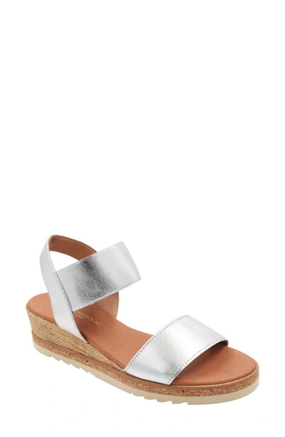 Andre Assous Neveah Espadrille Sandal In Silver