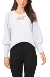 Chaus Cozy Balloon Sleeve Sweater In Frozen