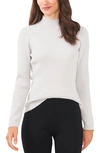 Chaus Metallic Turtleneck Sweater In Silver Lurex