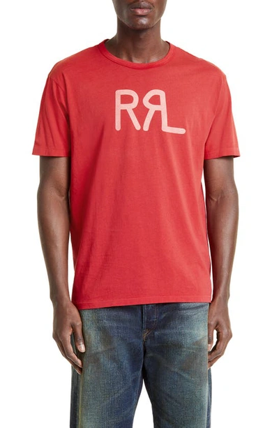 Polo Ralph Lauren Logo Graphic Tee In Red