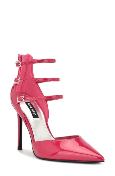 Nine West Frann Pointed Toe Pump In Dark Pink