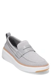 Cole Haan Grandpro Topspin Stitchlite Penny Loafer In Sleet/optic White