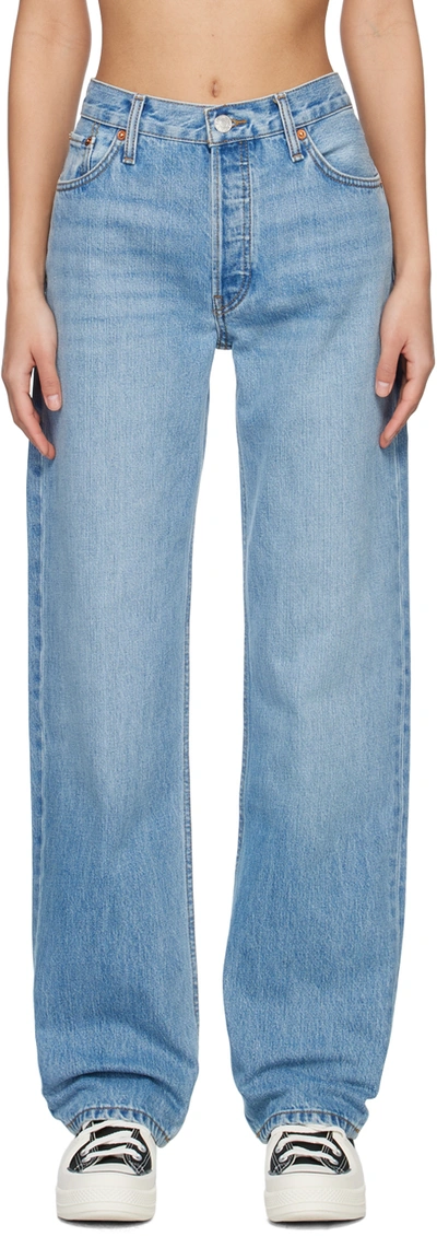 Re/done Straight-leg Denim Jeans In Light Blue