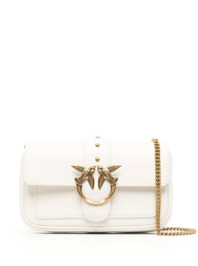 Pinko Love One Pocket Clutch In White