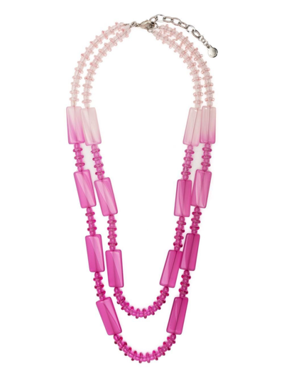 Emporio Armani Geometrical Necklace In Pink