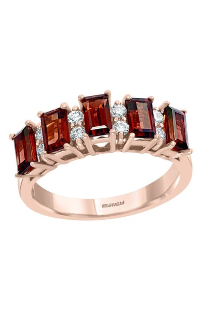 Effy 14k Rose Gold Garnet Diamond Ring In Red