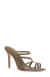 Black Suede Studio Cindy Stiletto Sandal In Cocoa Leather