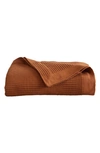 Woven & Weft Soft Cotton All-season Waffle Weave Throw Blanket In Terracotta