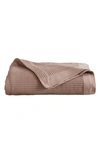 Woven & Weft Soft Cotton All-season Waffle Weave Throw Blanket In Redwood