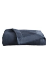 Woven & Weft Soft Cotton All-season Waffle Weave Throw Blanket In Ocean Blue