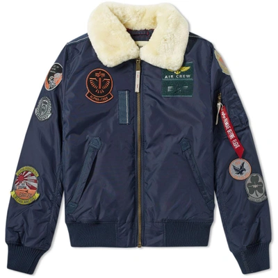 Alpha Industries Injector Iii Patch Jacket In Blue