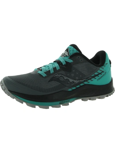 Saucony Peregrine 11 Womens Mesh Gym Running Shoes In Blue