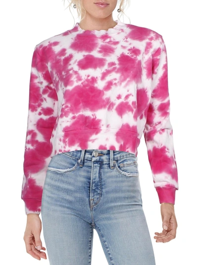 Pam & Gela Womens Comfy Tie-dye Sweatshirt In Pink