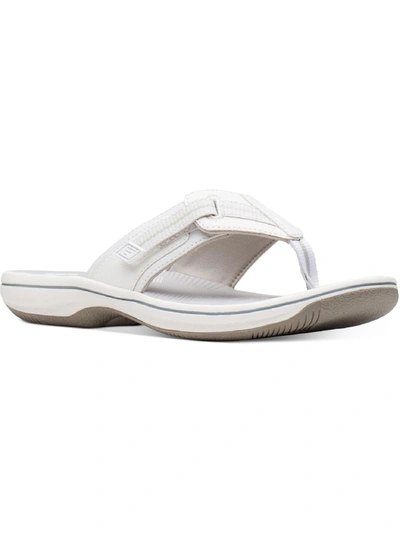 Cloudsteppers By Clarks Brinkley Jazzh Womens Toe-post Cushioned Footbed Flip-flops In Multi