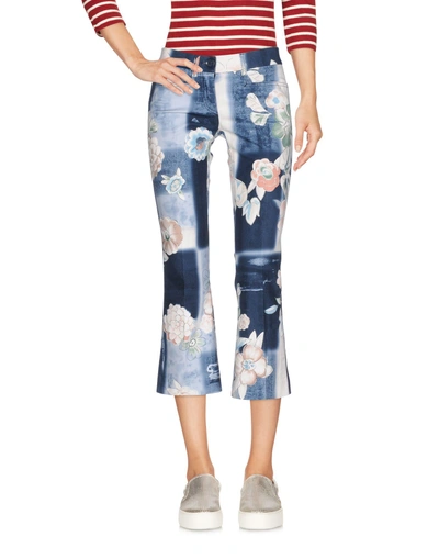 Pinko Denim Capris In Dark Blue