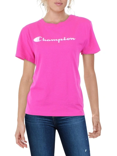 Champion Womens Crewneck Knit Graphic T-shirt In Multi