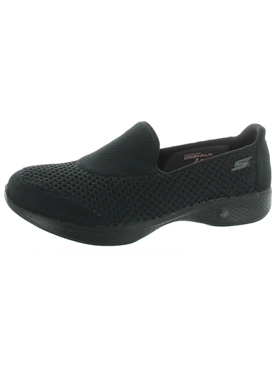 Skechers Go Walk 4-kindle Womens Slip On Fitness Walking Shoes In Black