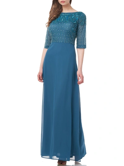 Js Collections Womens Embellished Maxi Evening Dress In Multi