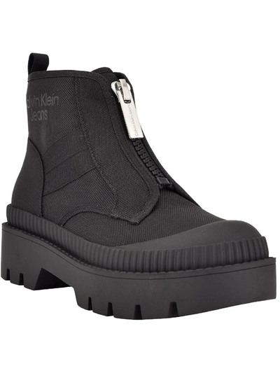 Calvin Klein Jeans Est.1978 Berti  Womens Zipper Ankle Boots In Black