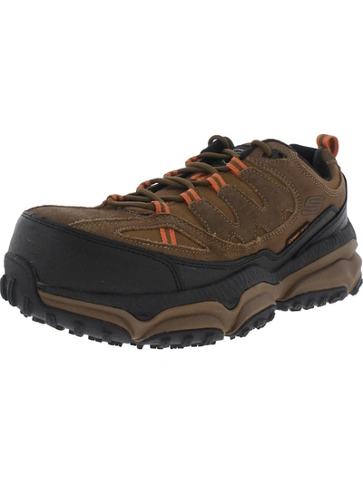 Skechers Rugged Alpine Mens Performance Lifestyle Work And Safety Shoes In Brown