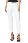 Liverpool Gia Glider Womens Denim Frayed Hem Skinny Crop Jeans In White