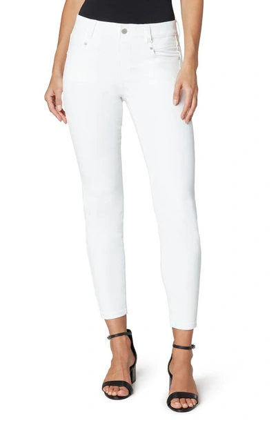 Liverpool Gia Glider Womens Denim Frayed Hem Skinny Crop Jeans In White