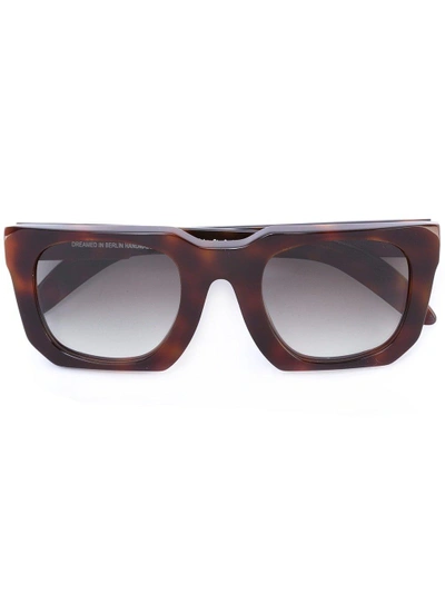 Kuboraum Square Frame Sunglasses In Brown