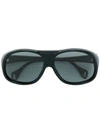 Gucci Oversized Aviator-style Sunglasses In Black