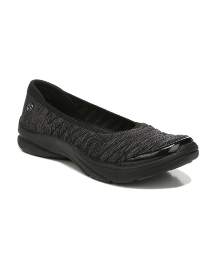 Bzees Legato Womens Knit Slip On Casual Shoes In Black