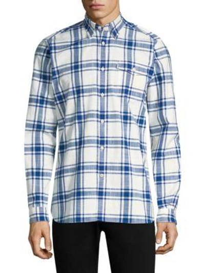 Barbour Elver Cotton Button-down Shirt In Willow Gre