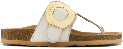 See By Chloé Beige Chany Fussbett Sandals In Nude