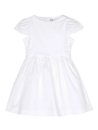 Il Gufo Kids' Girls White Cotton Poplin Dress