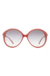 Chloé 58mm Round Sunglasses In Orange Orange Grey