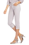 Nydj Marilyn Straight Leg Capri Jeans In Pearl Grey