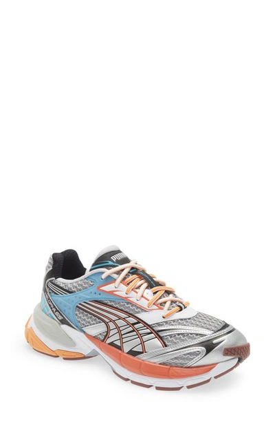 Puma Velophasis Phased Sneaker In Cool Light Grey/chili Powder/light Blue