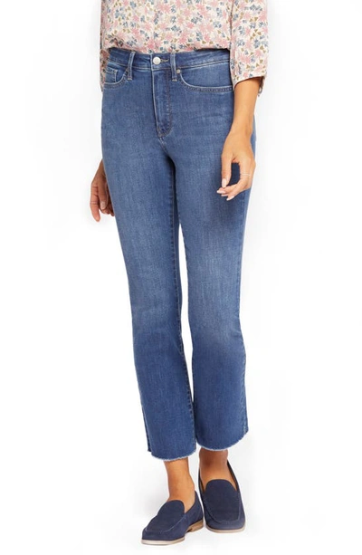 Nydj Slim Boot Ankle Fray Jeans In Blue