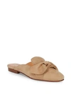 Saks Fifth Avenue Bow Suede Mules In Tan