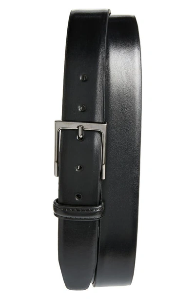 Florsheim Carmine Leather Belt In Black