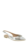 Bcbgeneration Kristin Pointed Toe Slingback Mule In Silver