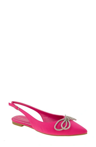 Bcbgeneration Kristin Pointed Toe Slingback Mule In Passion Pink Neoprene