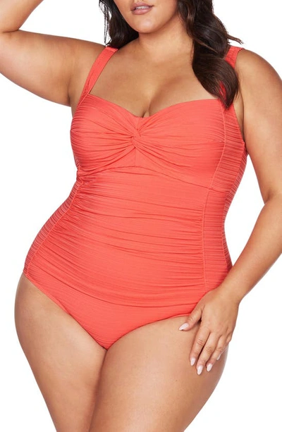 Artesands Aria Botticelli C-, D- & Dd-cup One-piece Swimsuit In Coral