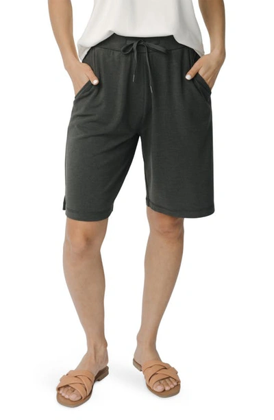 Cozy Earth Ultrasoft Bermuda Pajama Shorts In Charcoal